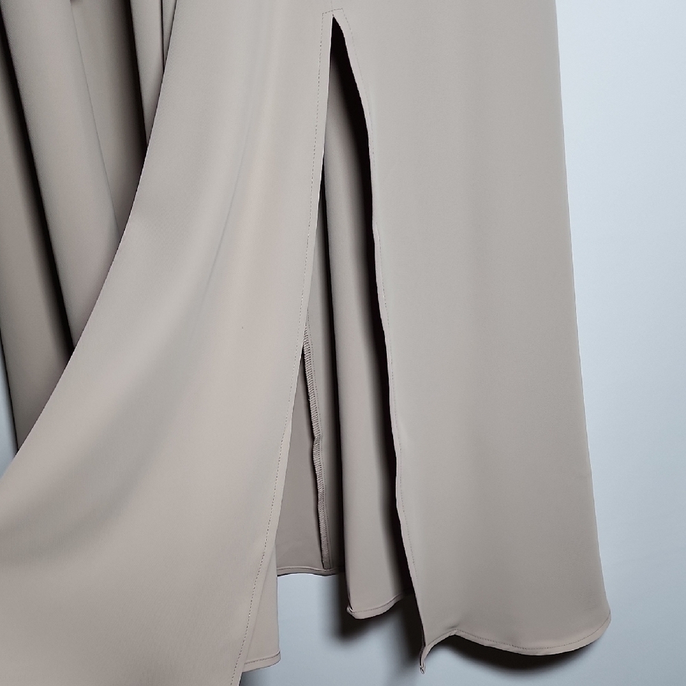 Zenana 2 Piece Crop Top and Tie-Waist Maxi Skirt Set Ash Mocha - Picture 4 of 8
